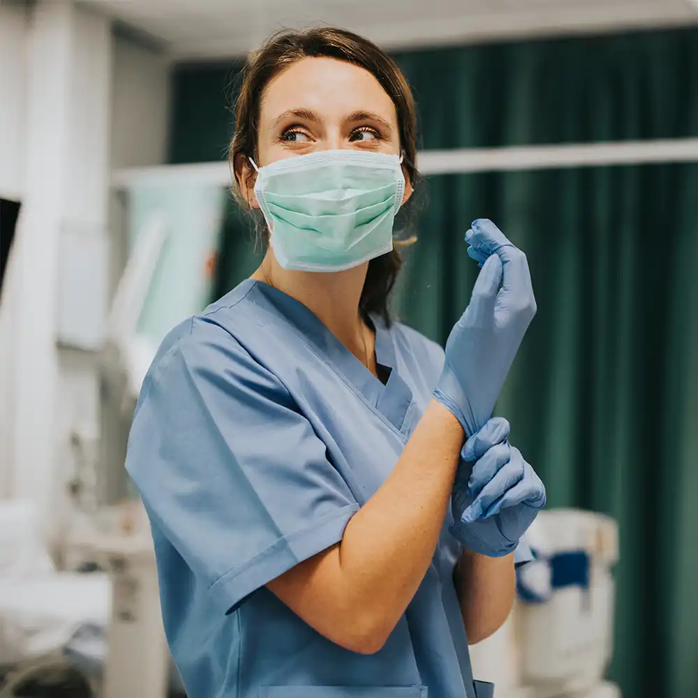 Clinician in womens health clinic