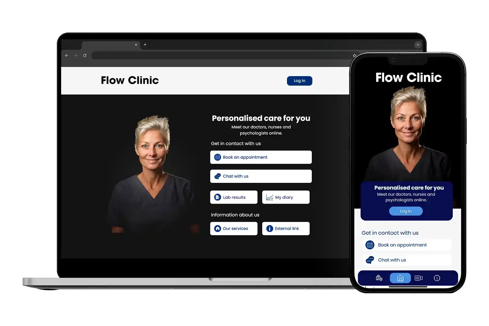 White label digital patient portal with mobile app